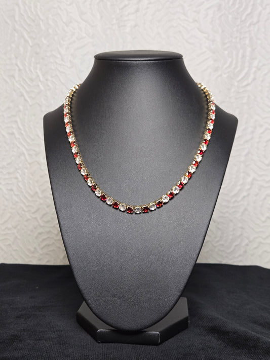 Red gems choker