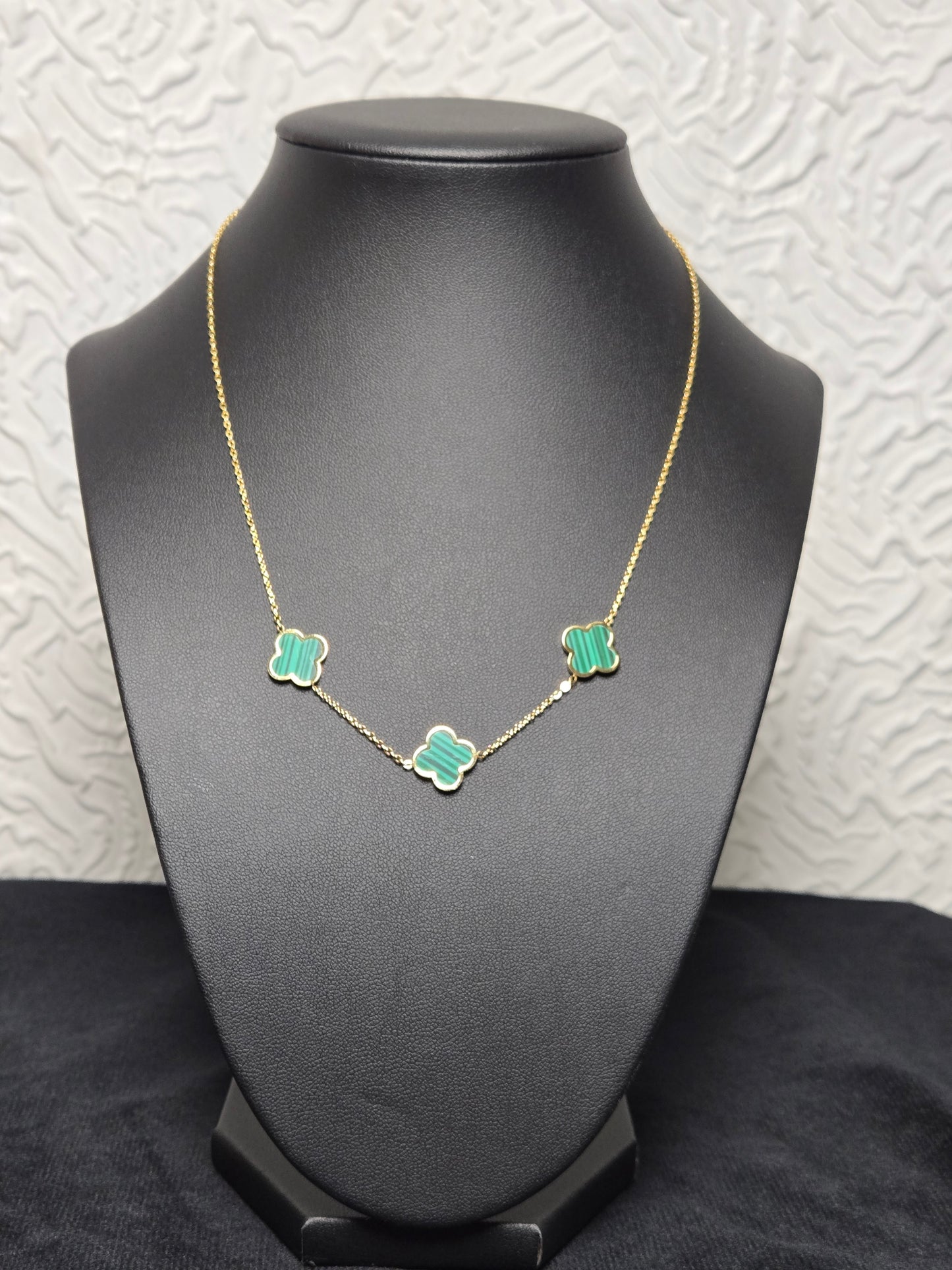 Malachite Clover Necklace