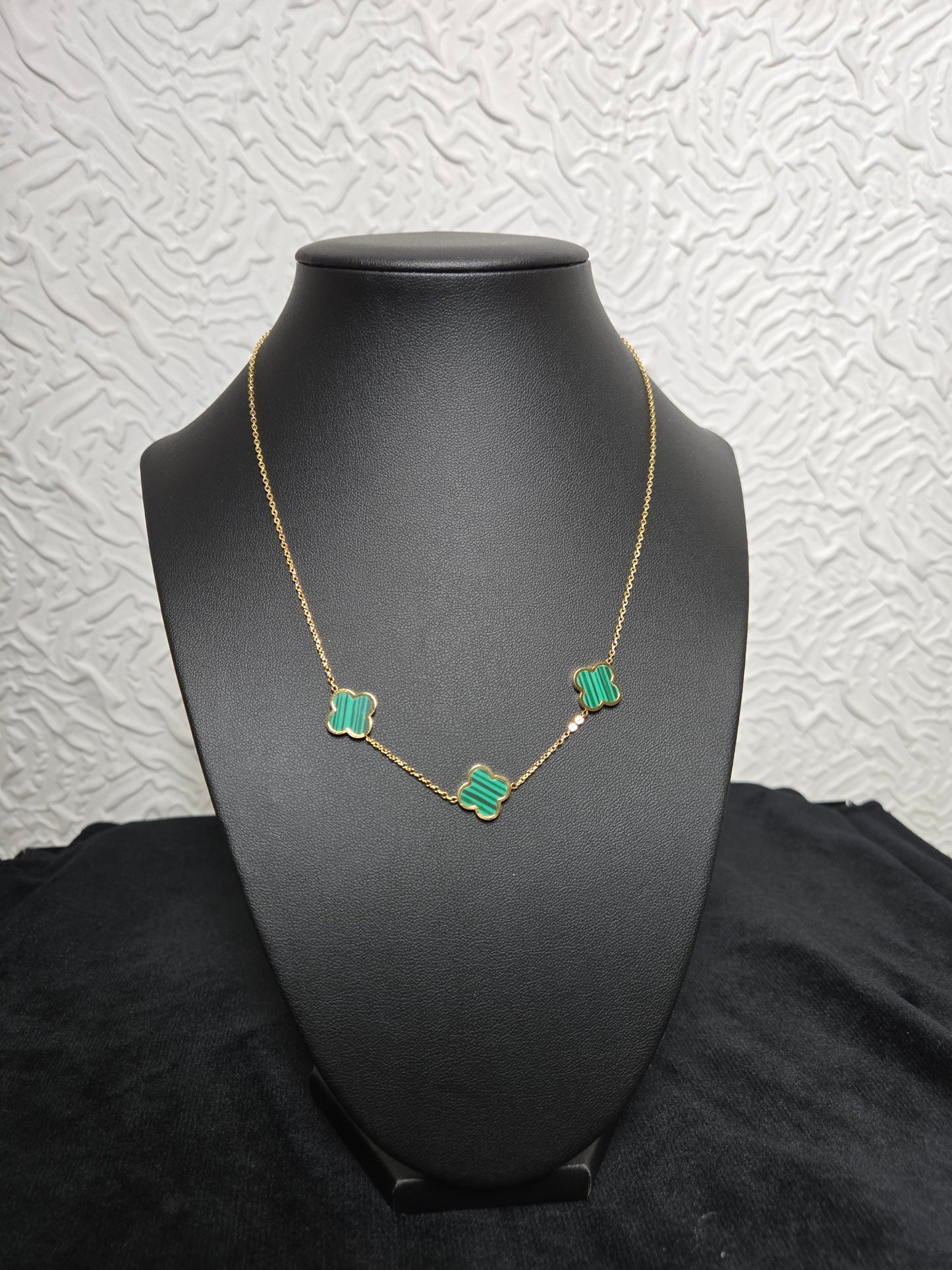 Malachite Clover Necklace