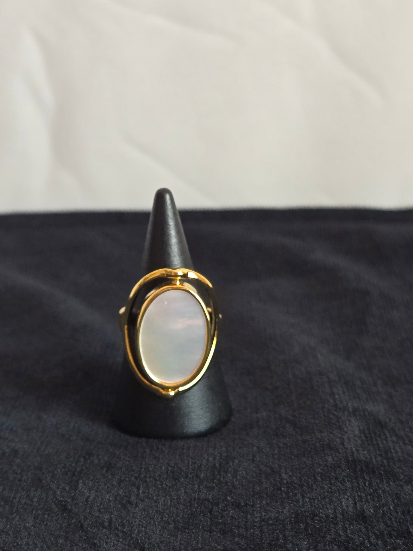 Violet abalone ring-Double Sided