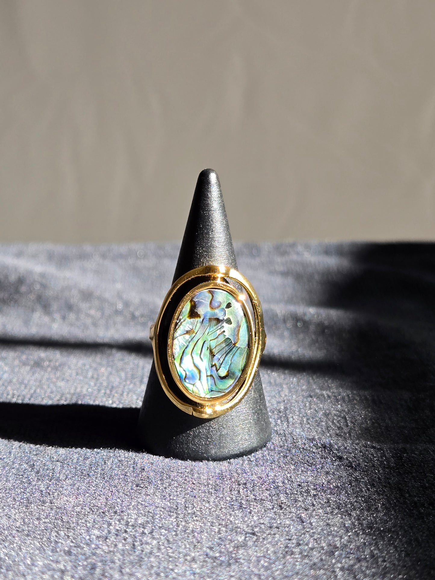 Violet abalone ring-Double Sided