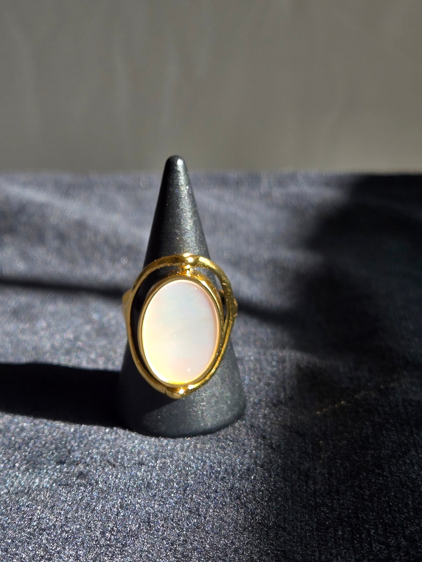 Violet abalone ring-Double Sided