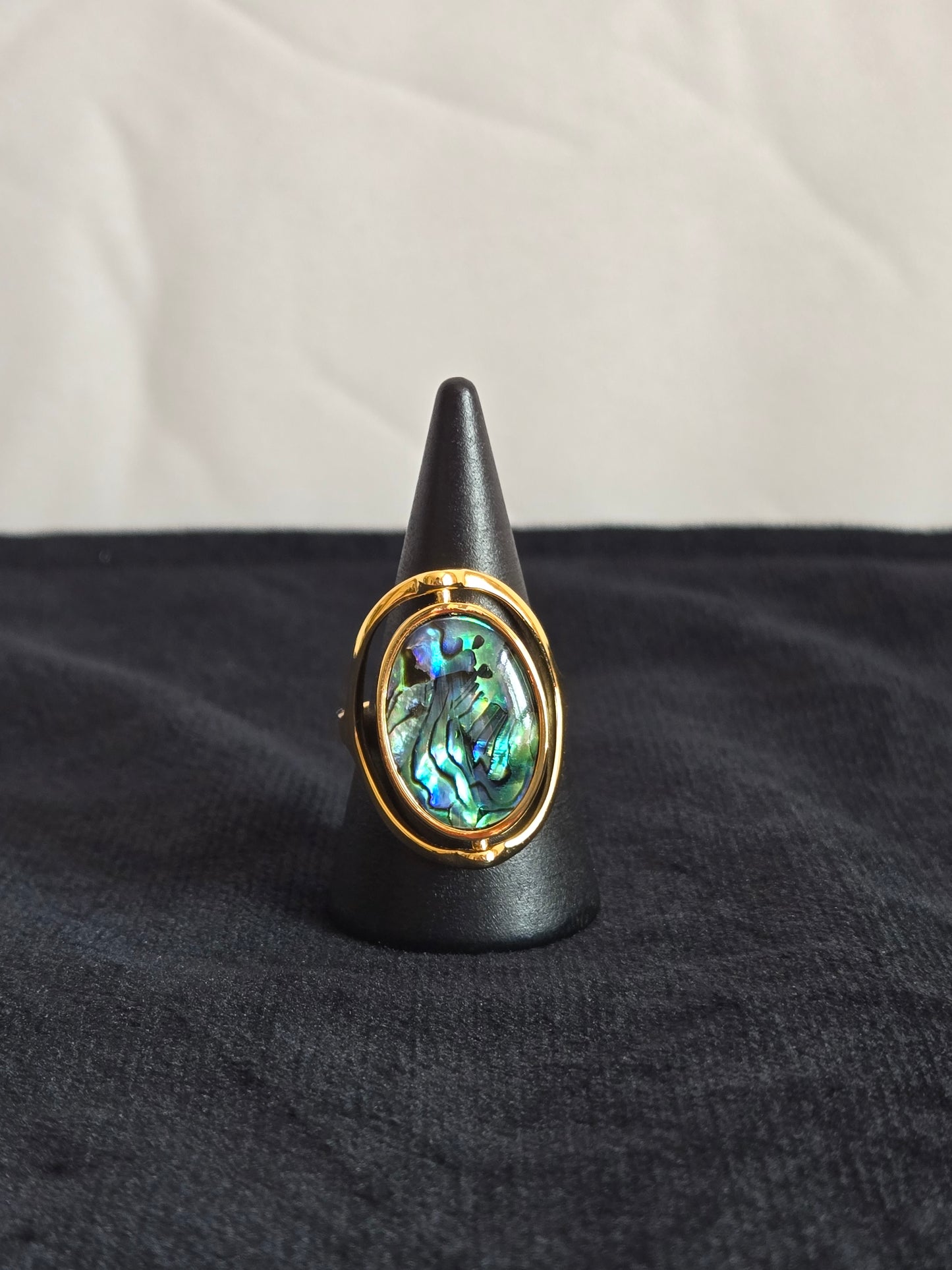 Violet abalone ring-Double Sided